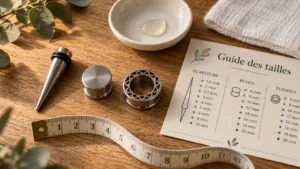 Écarteur oreille et guide des tailles