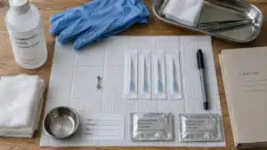 Kit piercing oreille avec bijou première pose en titane