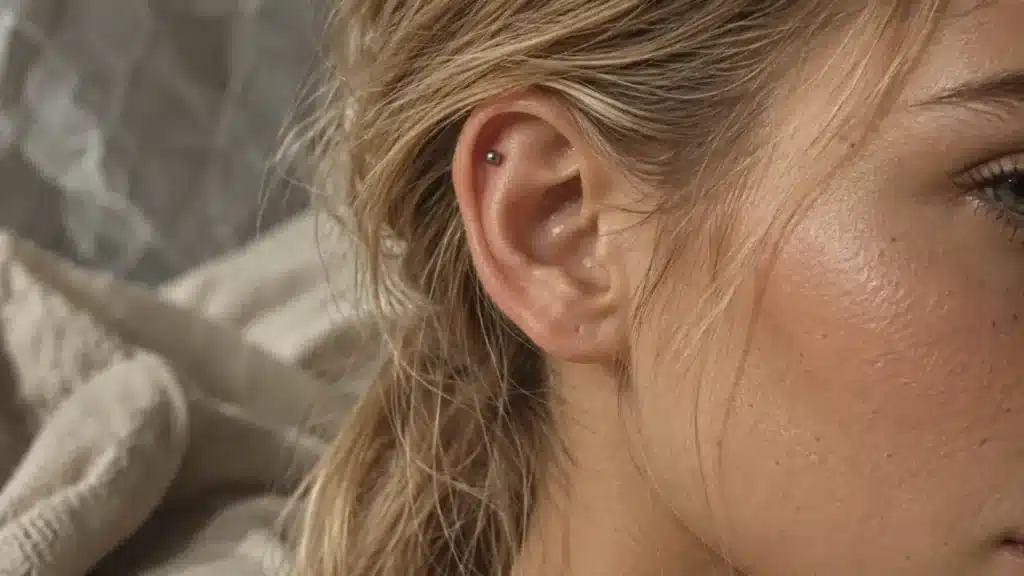 Piercing flat oreille : barre trop courte pour cicatrisation