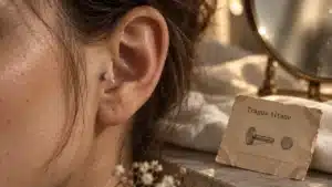 Piercing tagus au tragus titane, bijou discret et confortable pour écouteurs